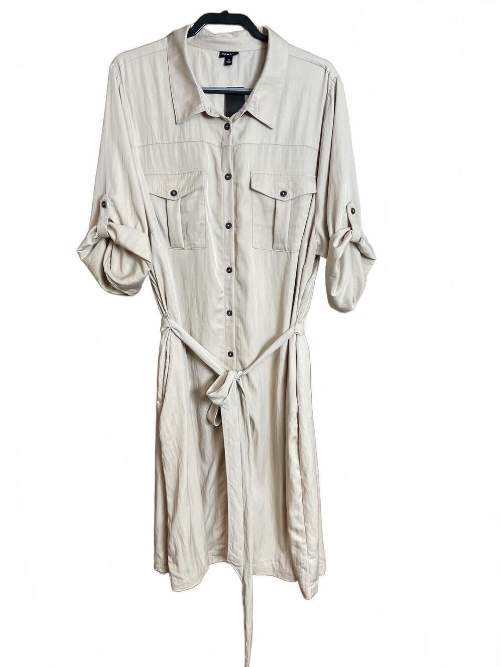Torrid NWT khaki shirtdress 3X
